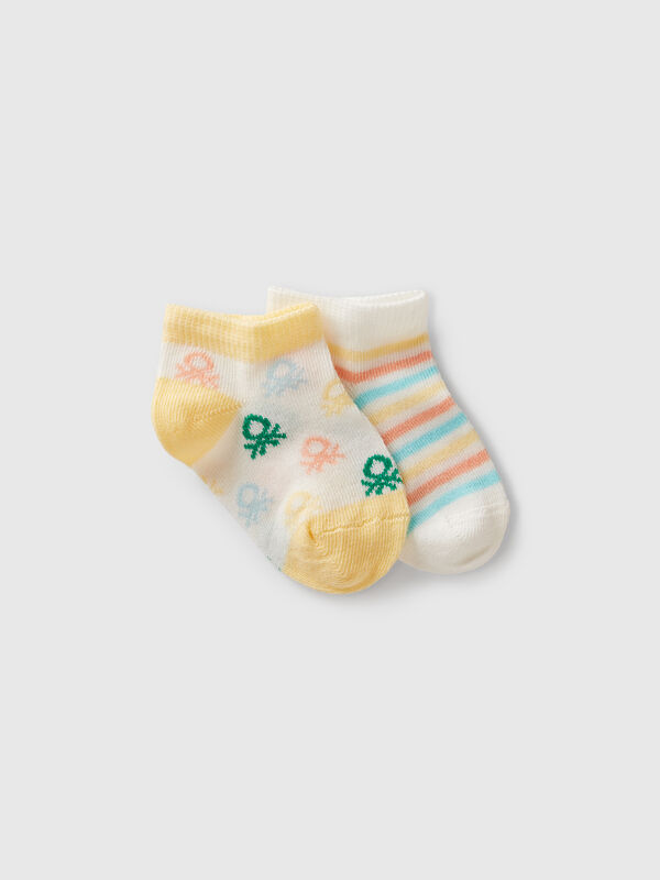 Set of socks with logos and stripes New Born (0-18 months)